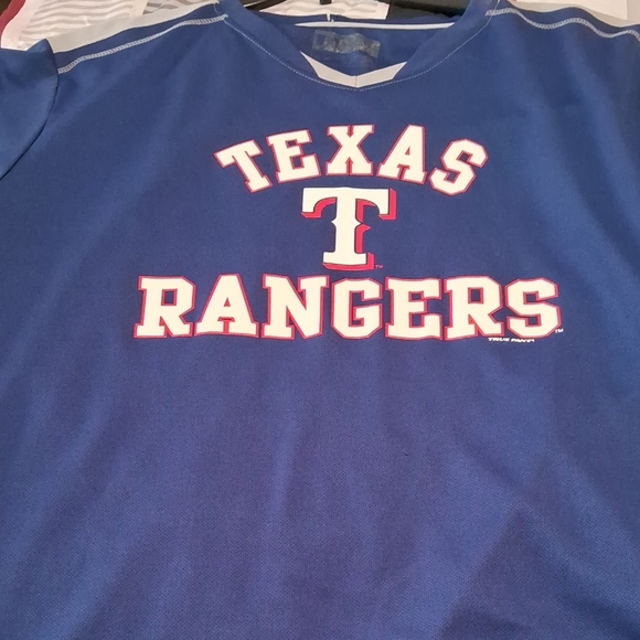 true fan Other - Royal Blue Texas Rangers Jersey with Bold Design